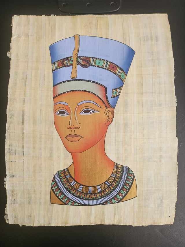 Queen Nefertiti Egyptian Papyrus Art – Ancient Egypt Wall Decor &amp; Pharaonic Artwork