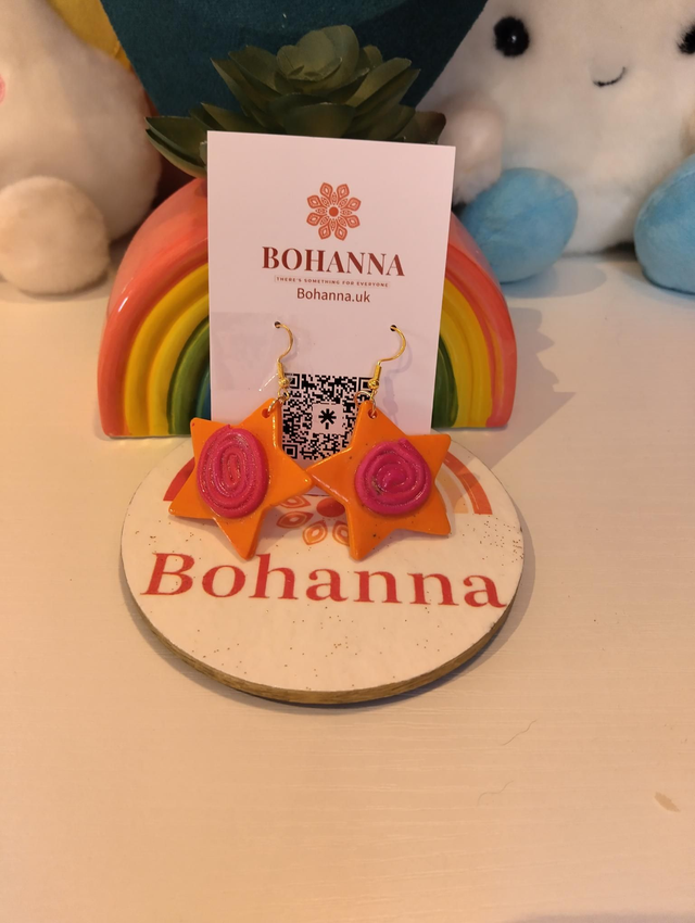 Handmade polymer clay Cookie inspired earrings 