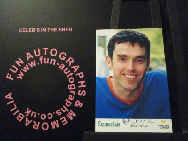 Mark Charnock (Marlon Dingle) Original Emmerdale Yorkshire Tv Logo Pre-Print Cast Card