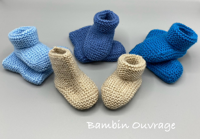 Chaussons garçons 0/3 mois 