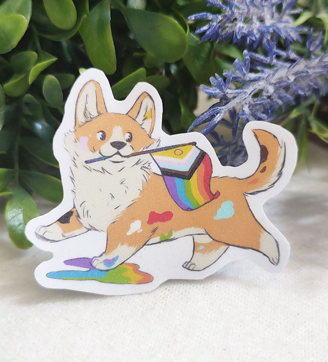 Sticker Corgi Pride