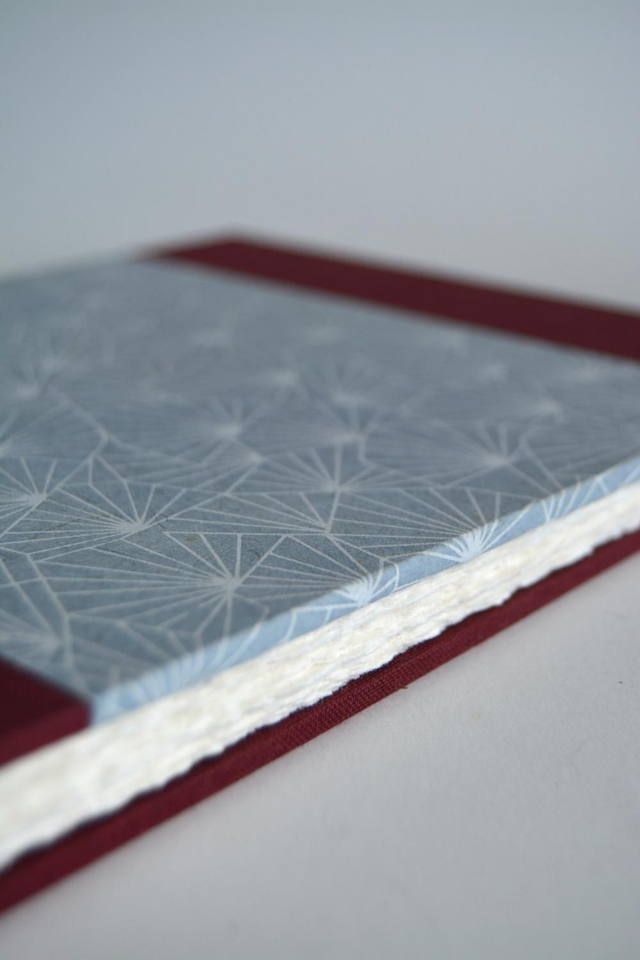 Carnet aquarelle bordeau et gris