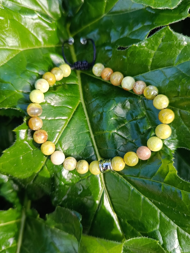 Bracelet KéLYAN – Opale verte de Madagascar (Homme)