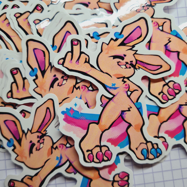 Trans Rights Bunny Sticker