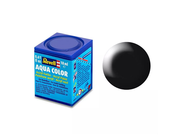 peinture noir satiné aqua color Revell 36302