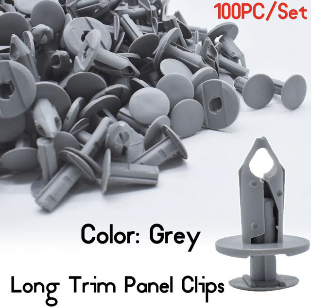 Grey long panel clips 