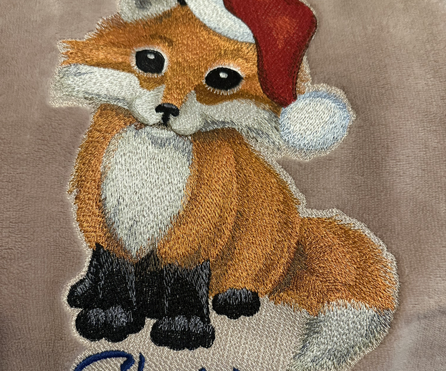 Blanket - Cute Christmas Fox Cub 