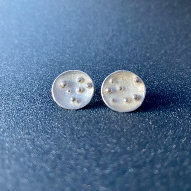 Bouton d’oreille Petit corail plateau en argent