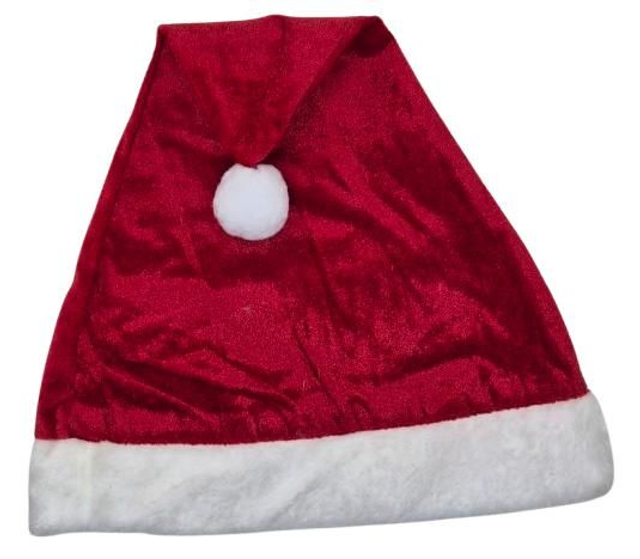 Chapeau de Noël traditionnel rouge avec bordure en fourrure blanche personnalisable