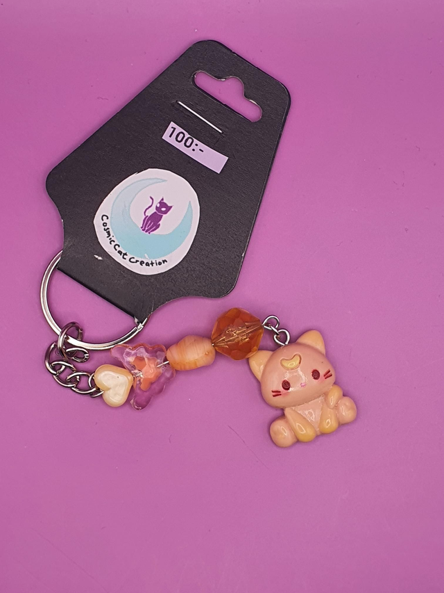 Keychain Kitty Brown 