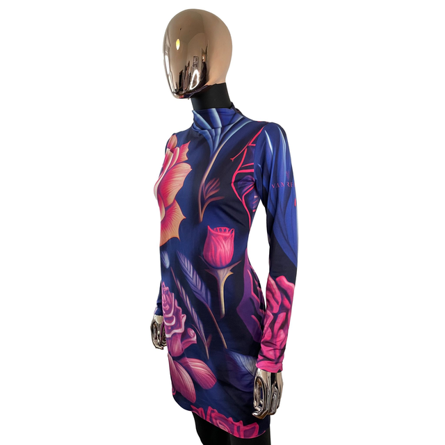 Mock-Neck Dress