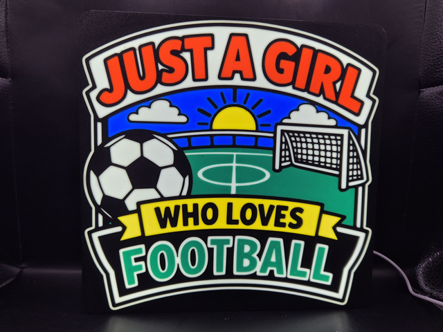 Light Up Sign Just A Girl Who Loves Football