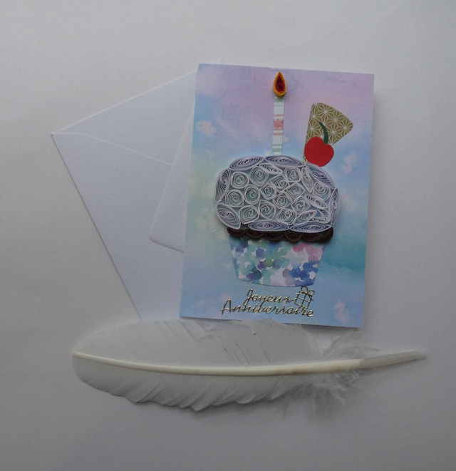 Anniversaire en quilling artisanal