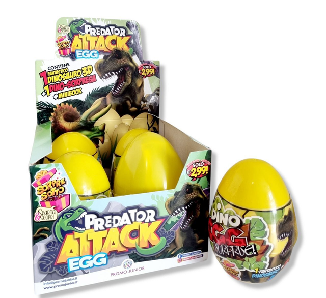 Egg Suprise! Predator Attack! Il fantastico uovo Sorpresa dei Dinosauri! All'interno tantissime Sorprese a Tema!