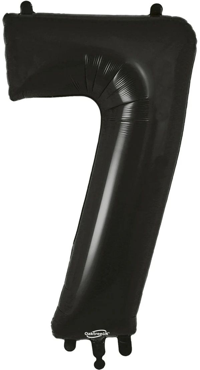 34" NUMBER 7 BLACK FOIL