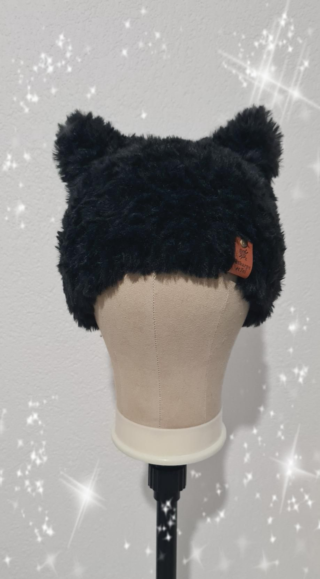 Bonnet "oreilles de chat" noir