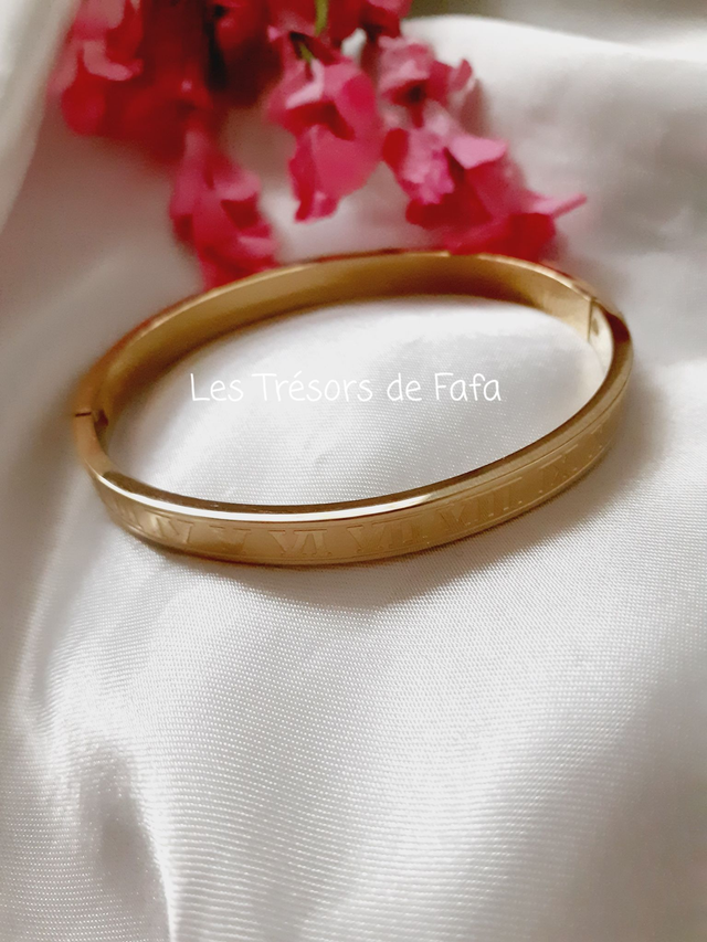 Bracelet jonc chiffres romains