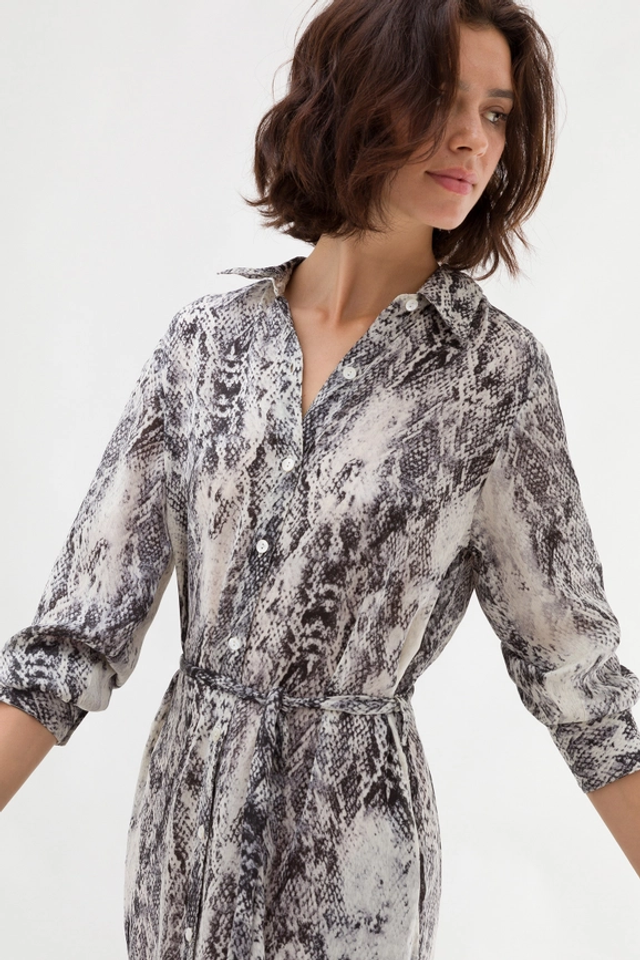 Vestido midi estampado animal Lanidor