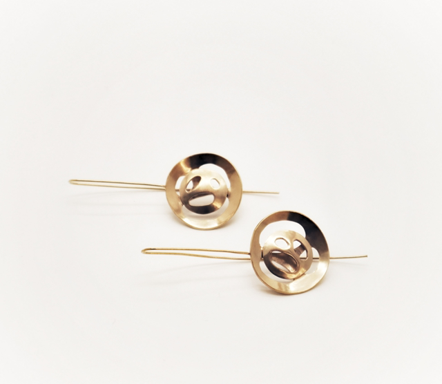 Brincos Círculos Orgânicos Duplos KAI02PL006