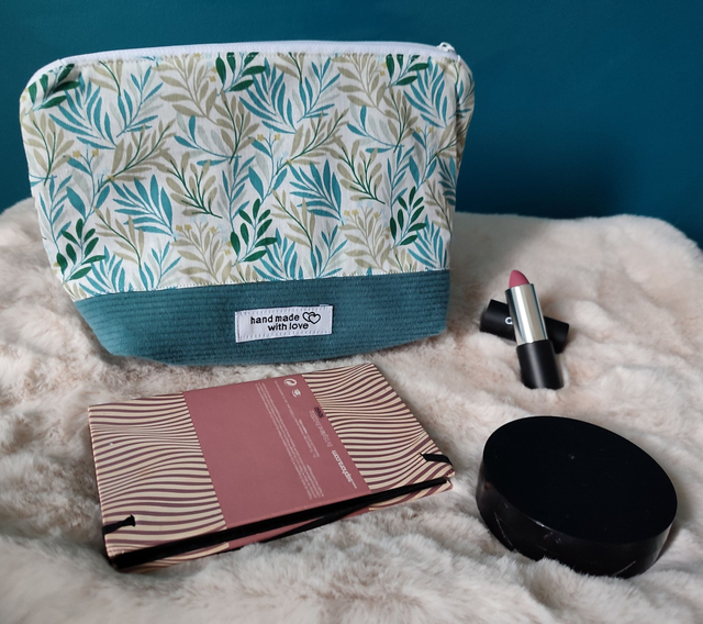 trousse à maquillage bi-matière 