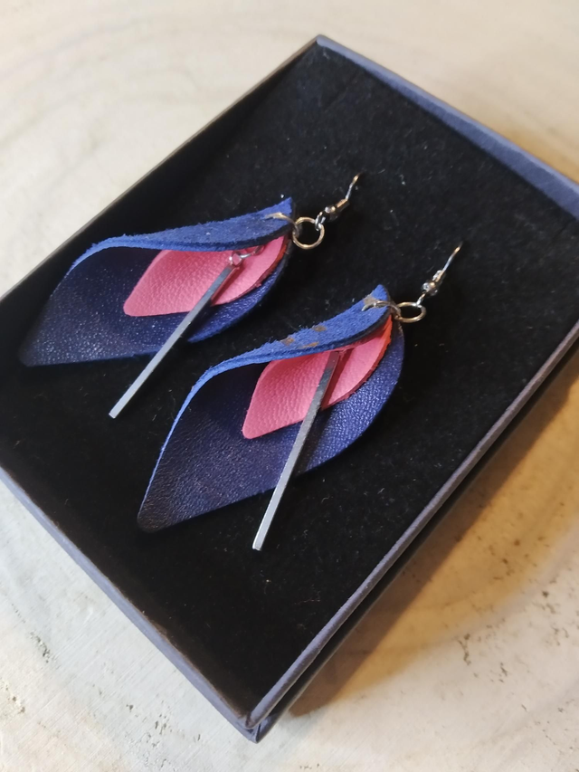 &quot;Les élégantes&quot; Bleu marine et Rose 