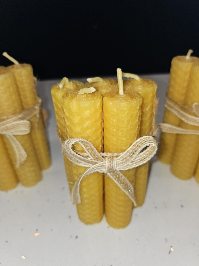 Rolled Dinner Candles Small (set of 5)