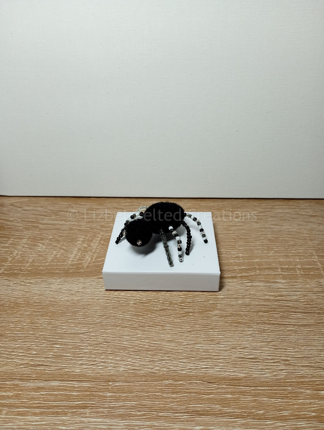 Spider decoration, felted spider