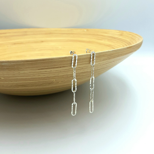 Hammered Chain Earrings