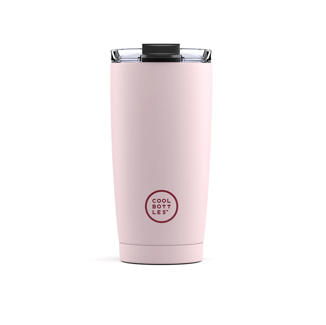 Cool Bottles Edelstahl Thermobecher Coffeecup „PASTEL PINK“ 330ml