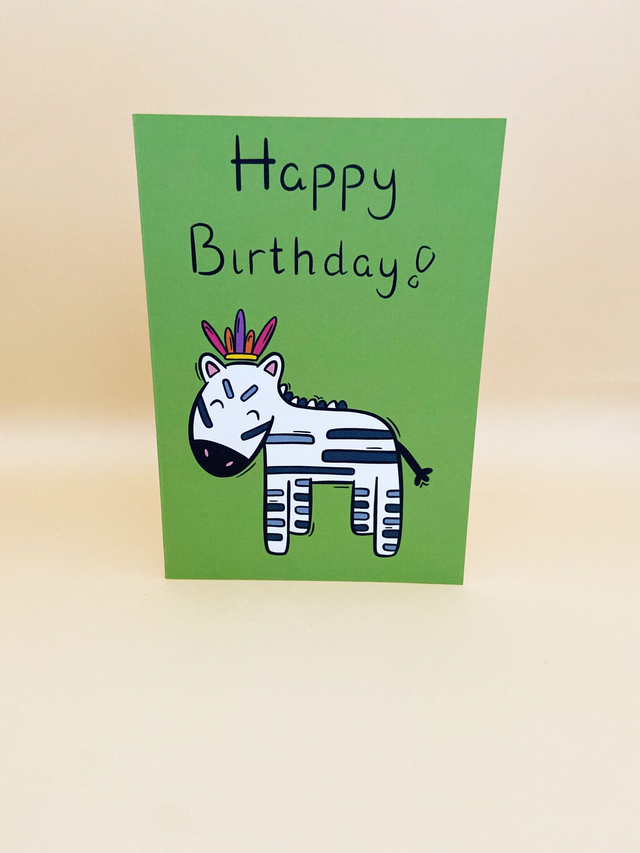 Zebra greeting card