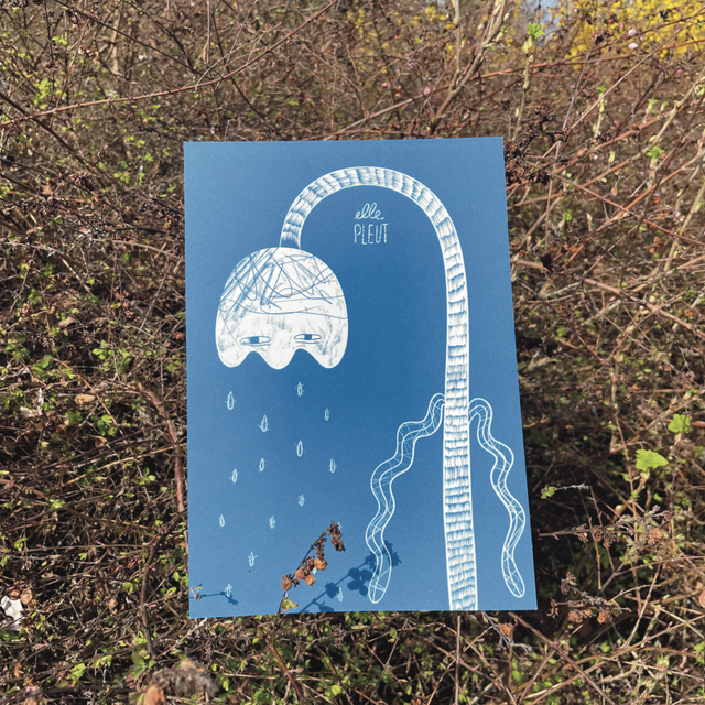 Affiche &quot;Elle pleut&quot; 
