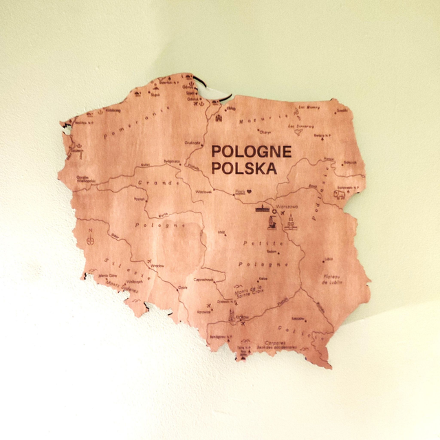 A08 – Carte de Pologne - Décoration murale design