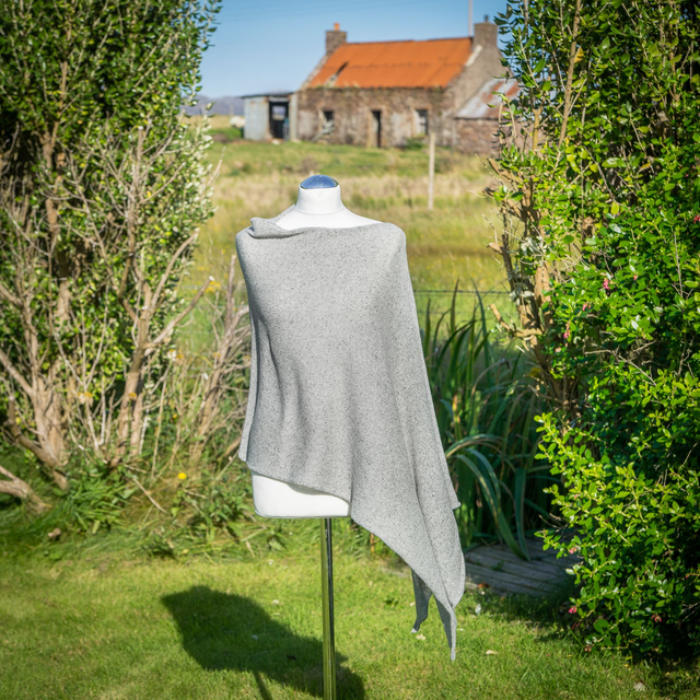 Highland Lightweight Merino and silk poncho, women's outerwear