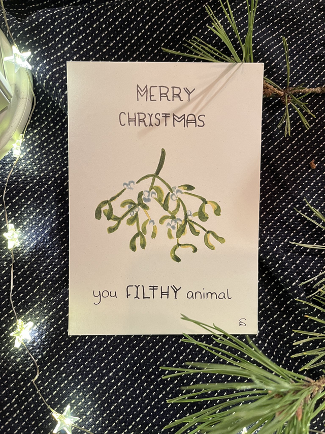Weihnachtskarte "Filthy Animal"
