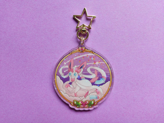 Evolitionen KeyChain: Feelinara - beidseitig bedruckt, Glitzerfinish 