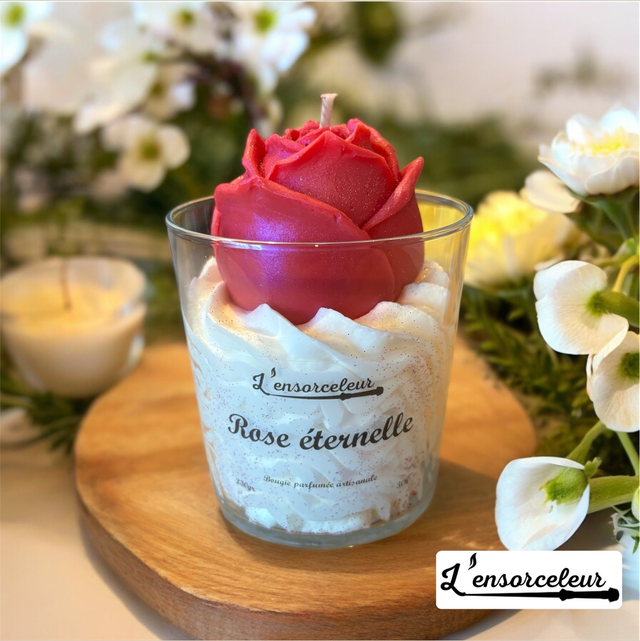 Bougie - Rose éternelle