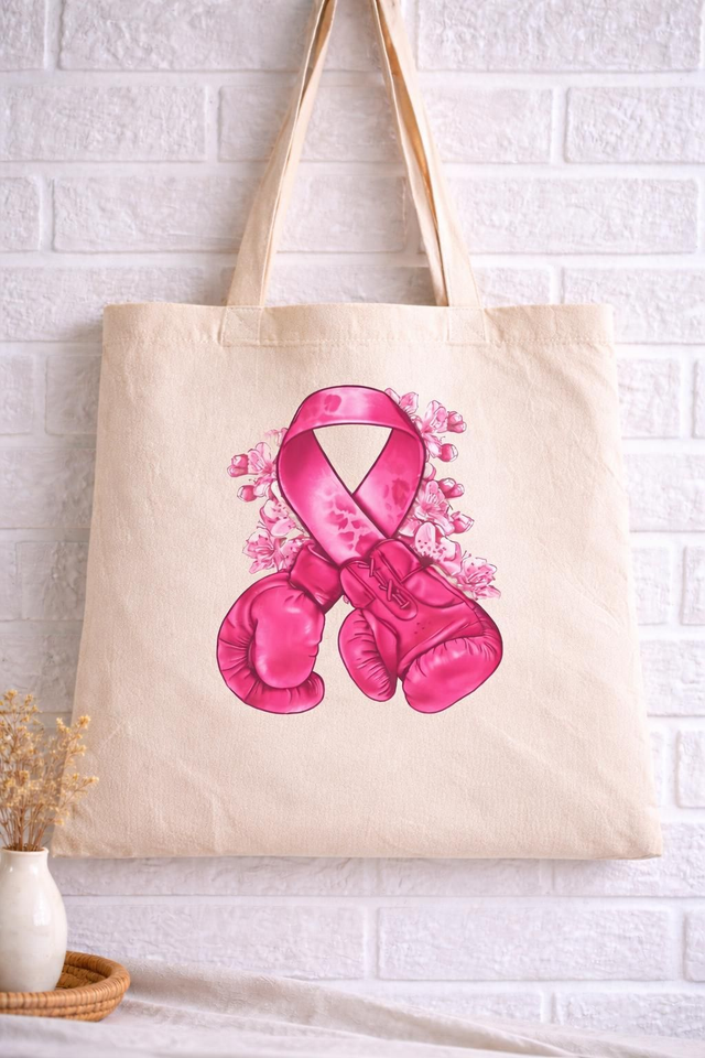 Sac cabas – Ruban Rose Combat