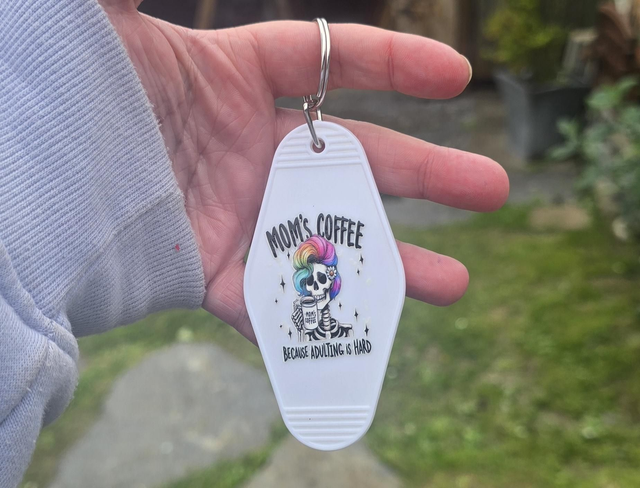 Rainbow Mom Fuel Keyring