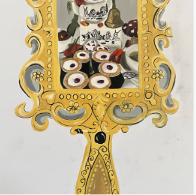 Through The Looking Glass - print of gouache painting by Amy Mahy