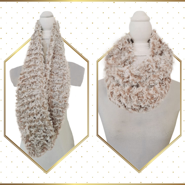 Echarpe circulaire Beige Chiné