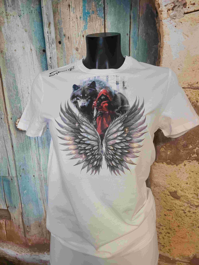 T-SHIRT FEMME BLANC SAMUEL B(A108)