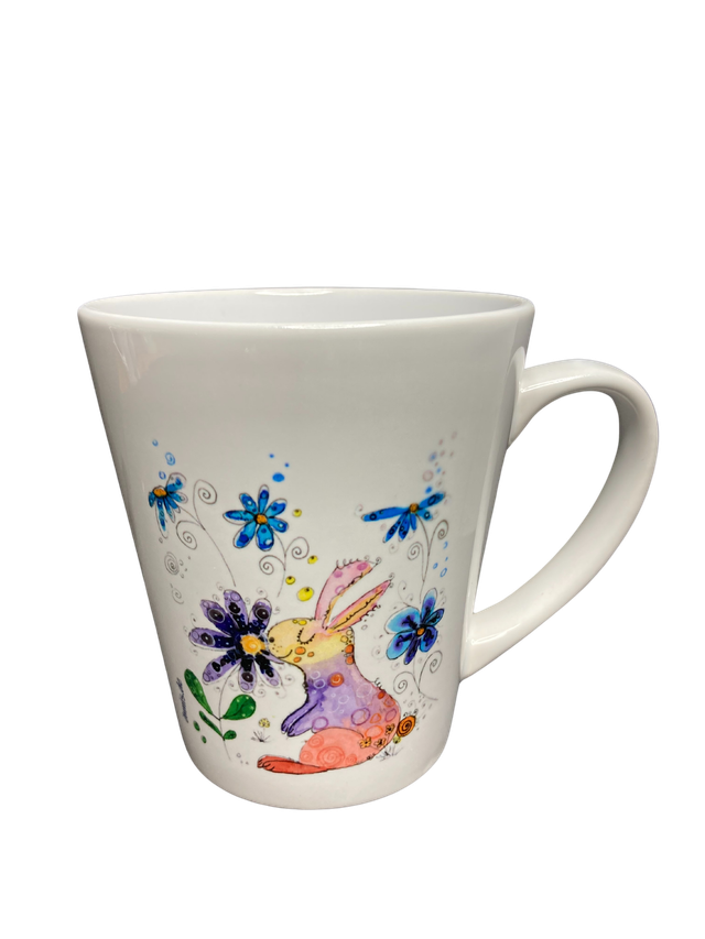 Konische Keramiktasse "Häschen"