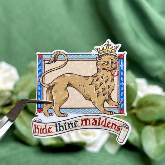 Hide thine maidens single sticker (posamezna nalepka)
