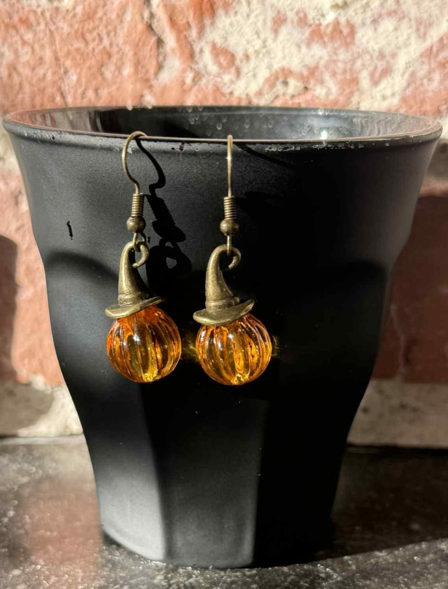 🍂 Boucles d’oreilles Citrouille – Esprit Automne &amp; Halloween 🎃