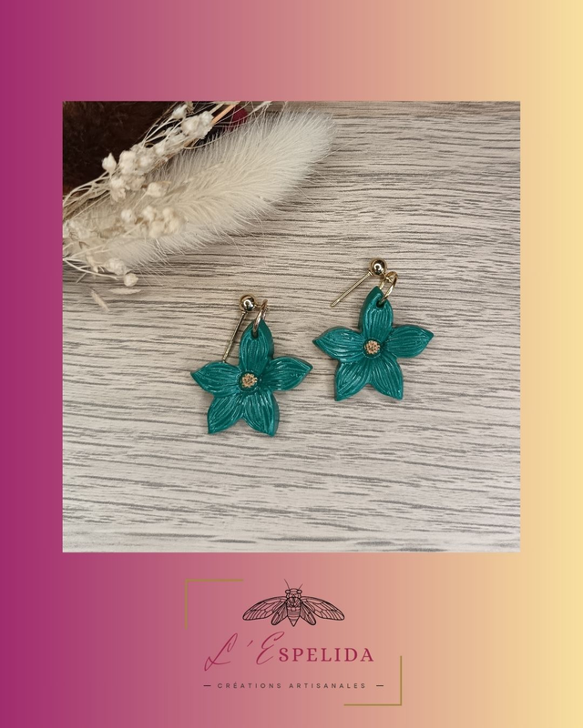 Lil'Flowers vertes et dorées