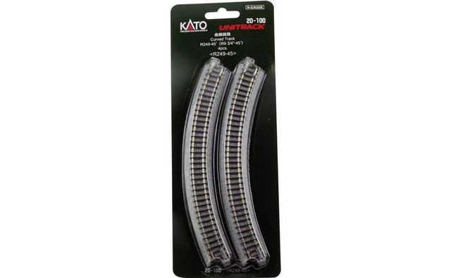4 rails courbes R249-45° kato 20-100 N