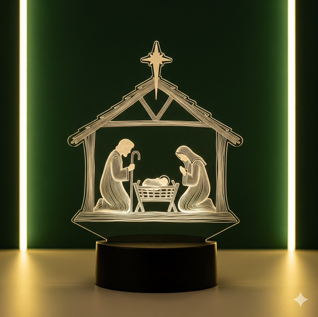 Luminária Acrilico Led - Presépio 