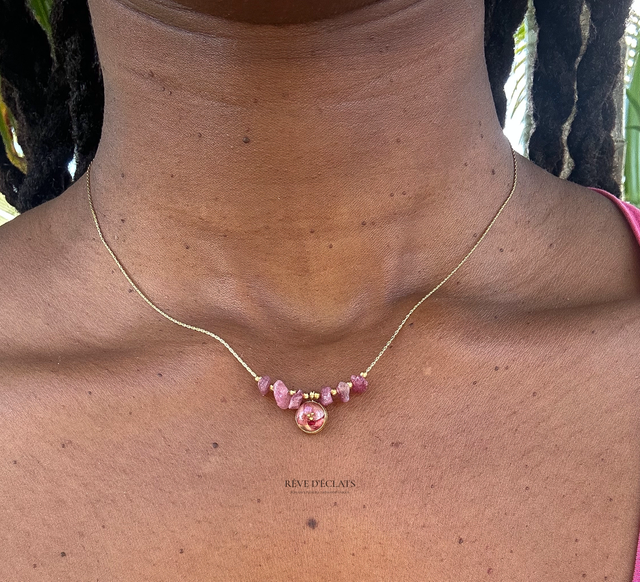 Collier - Pétale de rose