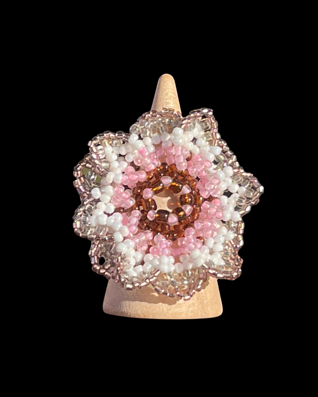 Bague Sunflower Marron Rose