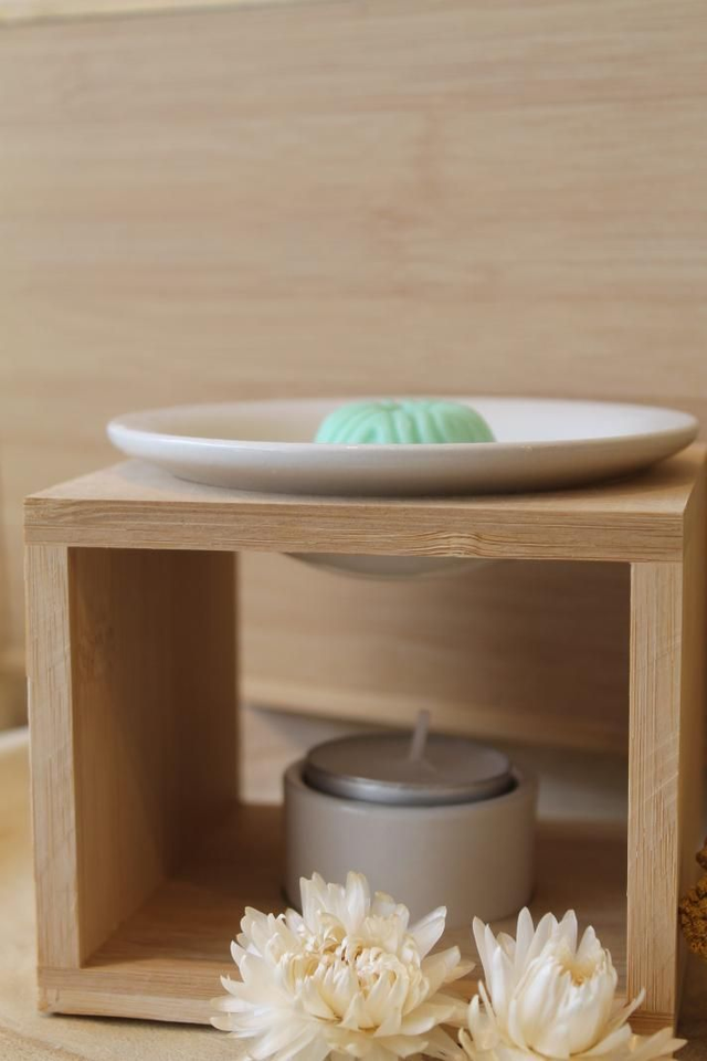 Brûleur en bambou et céramique